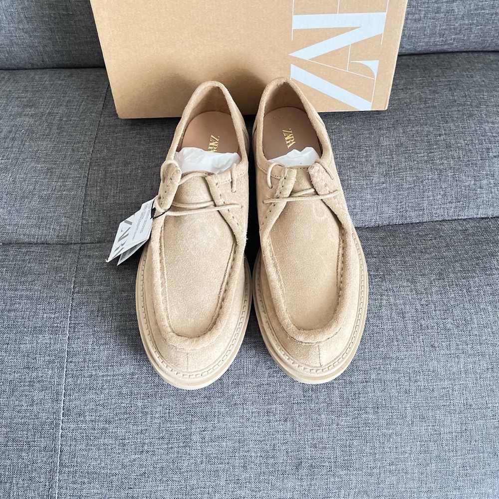 Zara Flat Suede Shoes - Picture 3 of 6